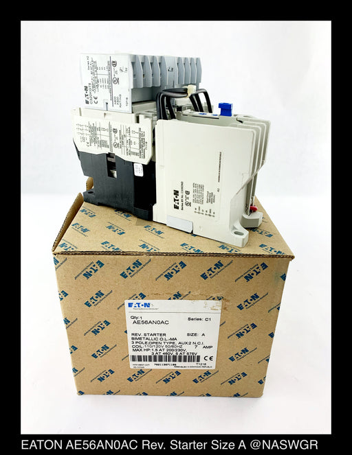 Eaton AE56AN0AC Reversing Starter Size A 120 volt coil - Unused Surplus