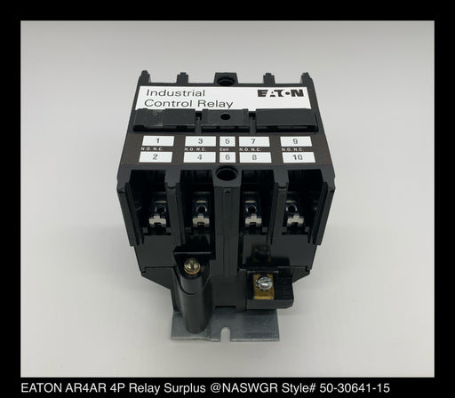 Eaton AR4AR Machine Tool Relay 50-30641-15 - Surplus