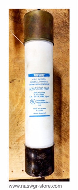 A055F2D0R0-350E , Amp-Trap / Gould Shawmut A055F2D0R0-350E Current Limiting Power Fuse , 350E Amperes