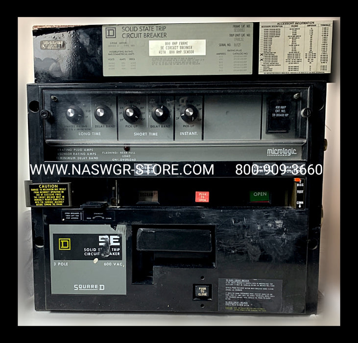 Square D SED36800LSI Circuit Breaker (M/O,D/O) - 400 Amp