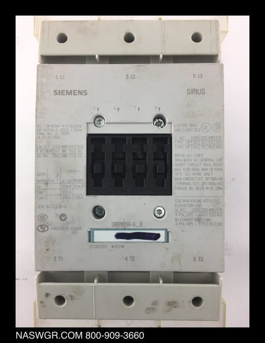 Siemens 3RT1056-6...6 Circuit Breaker