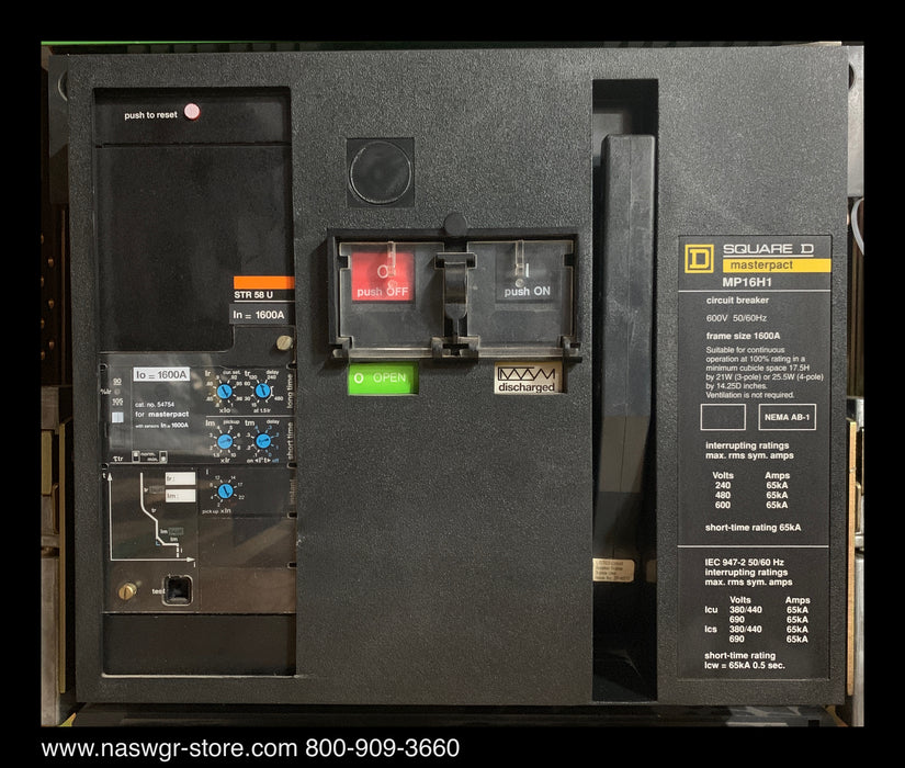 Square D Masterpact MP16H1 Circuit Breaker (E/O,D/O) - 1600 Amp