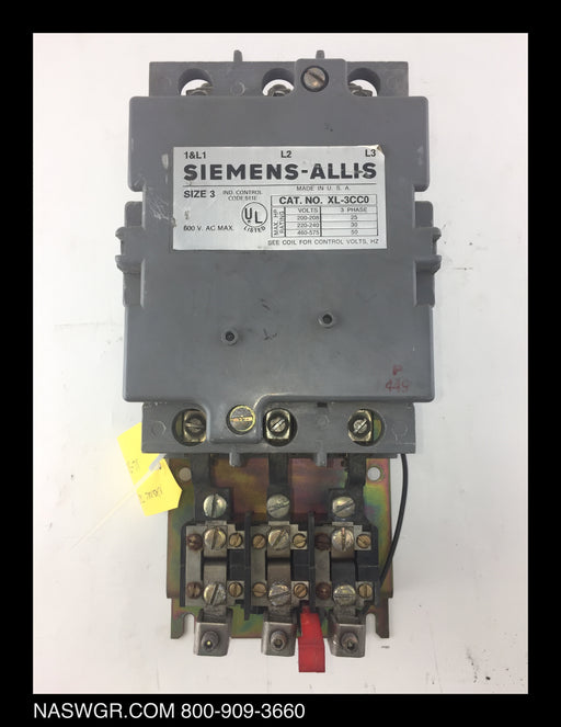 XL-3CC0 ~ SIEMENS-ALLIS XL-3CC0 Motor Starter