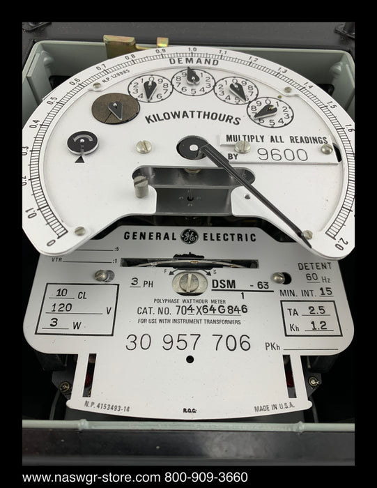 704X64G846 ~ GE 704X64G846 Polyphase Watthours Meter