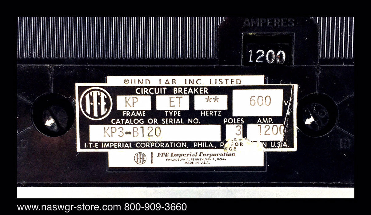 ITE KP3-B120 Molded Case Circuit Breaker - 1200 Amp