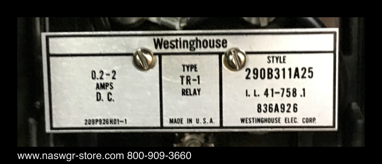 TR-1 ~ Westinghouse/ABB TR-1 Auxiliary Tripping and Indicating Relay