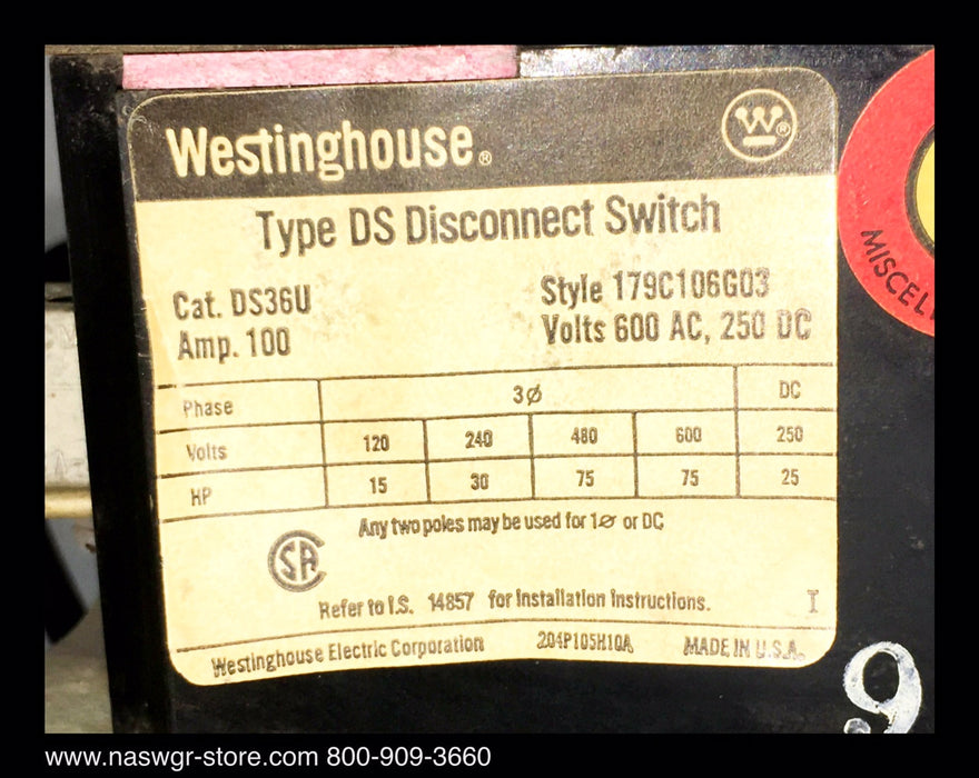 MARQ 21 ~ 30" Siemens-Allis MARQ 21 Size 3 Fusible Combination Feeder Bucket