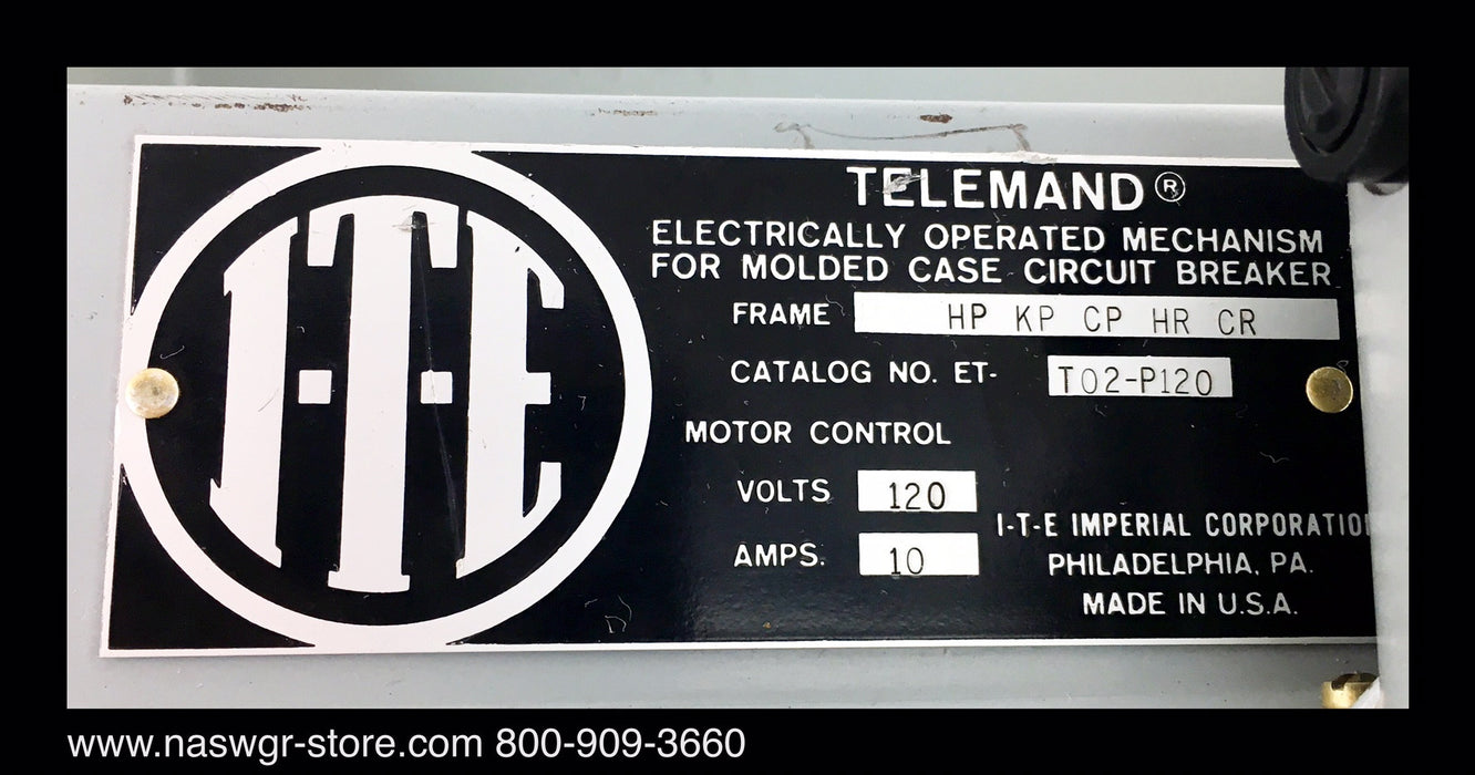 ITE ET-T02-P120 Electrically Operated Mechanism - 120vAC