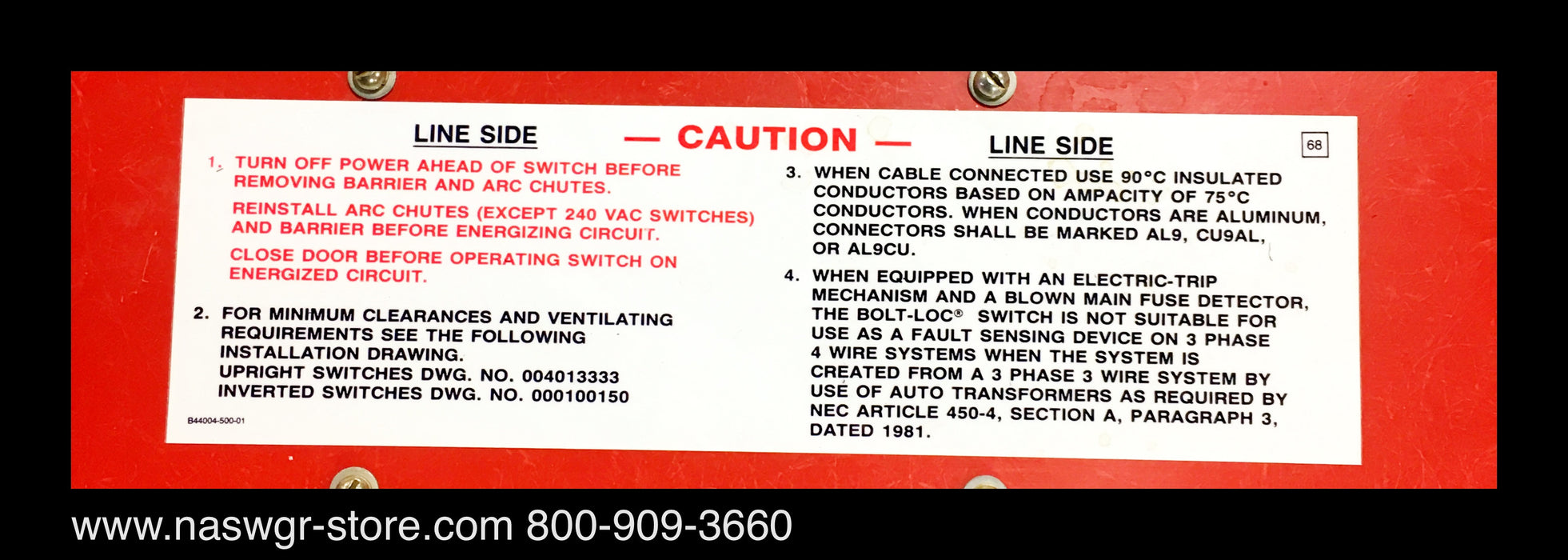 Square D BLO32200 Bolt-Loc Switch ~ 2000 Amps