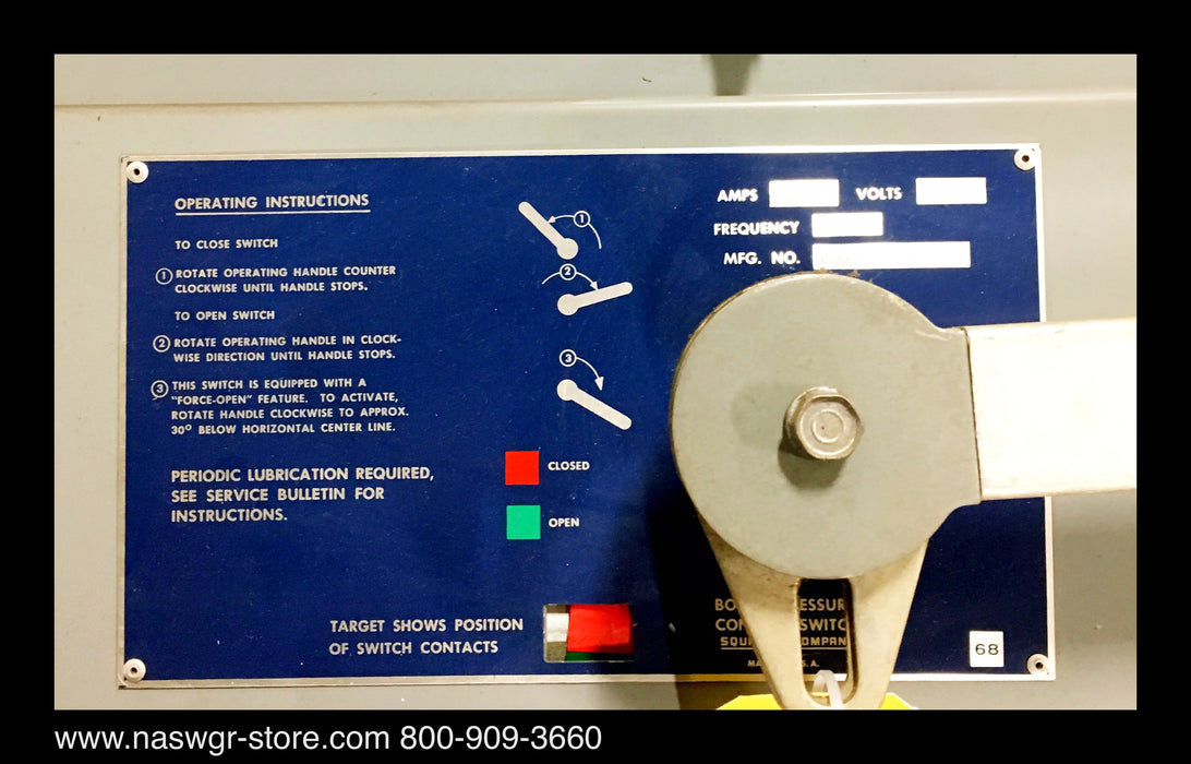 Square D BLO32200 Bolt-Loc Switch ~ 2000 Amps