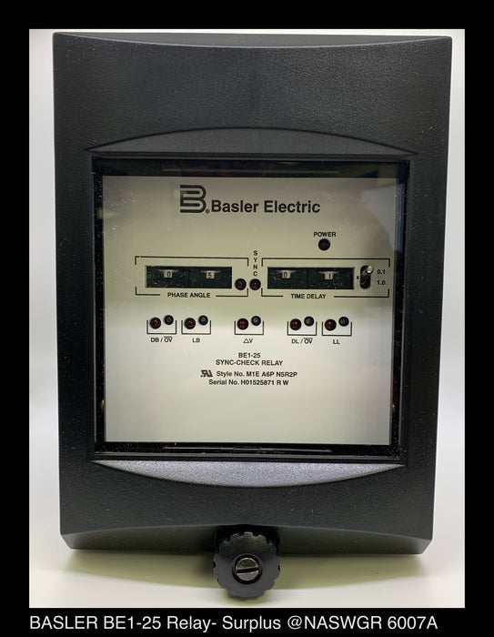 Basler BE1-25 Solid State Time Overcurrent Relay M1E A6P N5R2P - Surplus