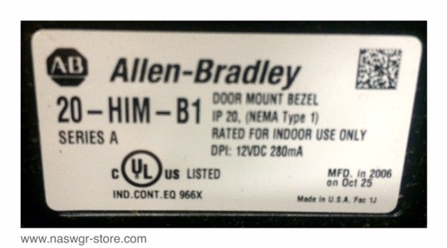 20-HIM-A3 , 20-HIM-B1 , Allen Bradley Door Mount Bezel
