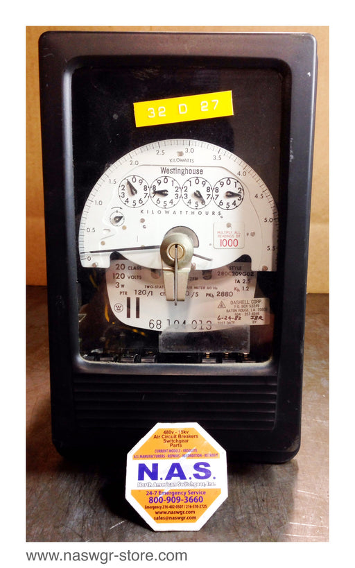 280C209G02 ~ Westinghouse 280C209G02 Kilowatthours Meter