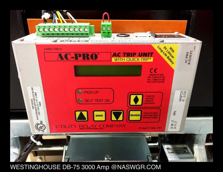 DB-75 ~ Westinghouse DB-75 Circuit Breaker ~ 3000 Amp