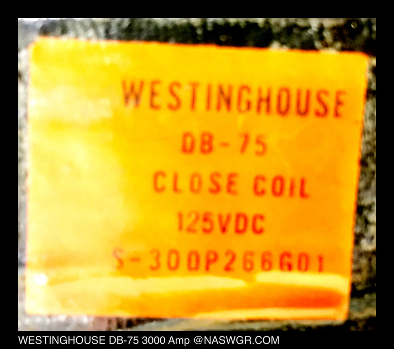 DB-75 ~ Westinghouse DB-75 Circuit Breaker ~ 3000 Amp
