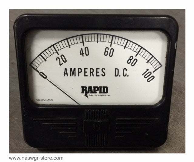 36-270 ~ Rapid Electric Company 36-270 Amperes DC Meter