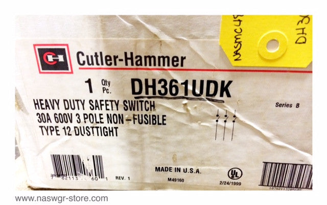 DH361UDK ~ Cutler Hammer DH361UDK Switch