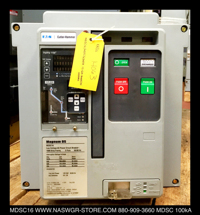Eaton Magnum DS MDSC16 Circuit Breaker (M/O,D/O) - 1200 Amp