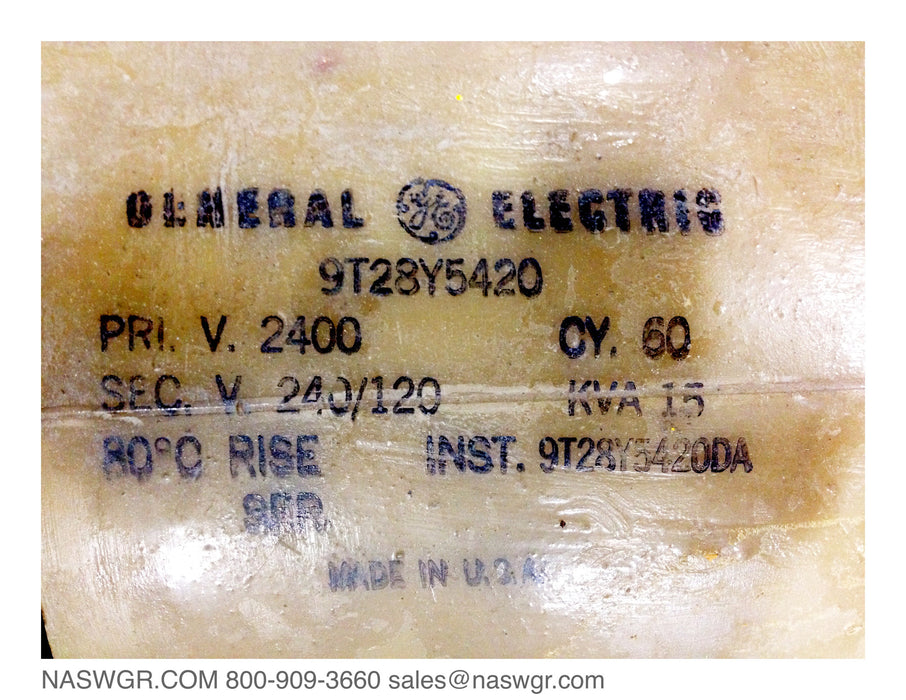 GE 9T11Y8000-G3 / 9T28Y5420 Control Power Transformers