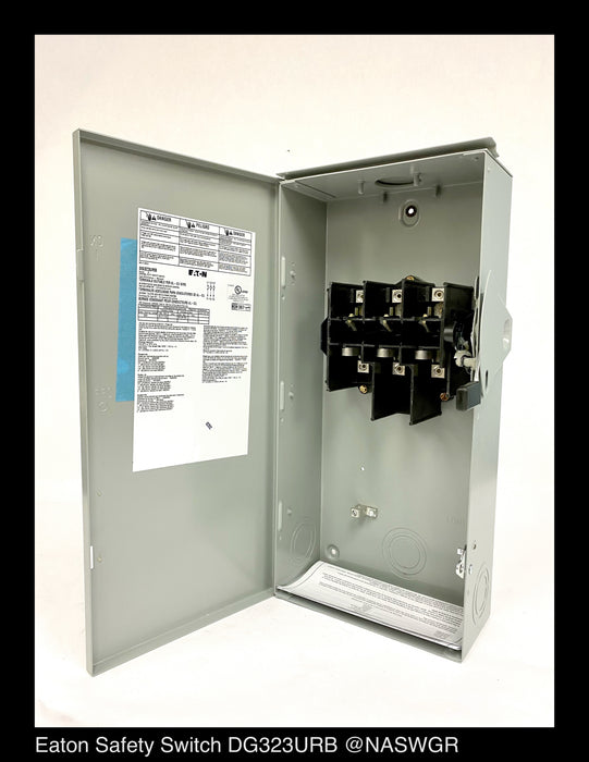 Eaton DG323URB General Duty Safety Switch - 100A/240V/3P/N3R - Unused