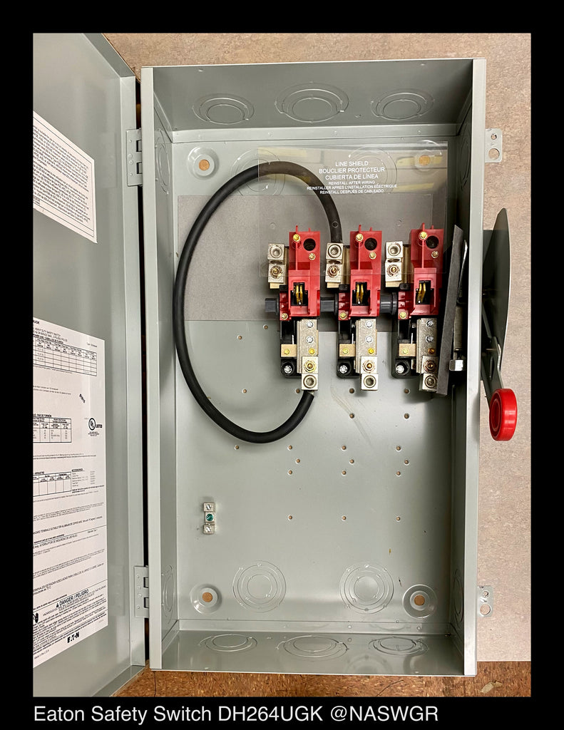 Eaton DH264UGK Heavy Duty Safety Switch 200A/600V/2P/N3R Unused