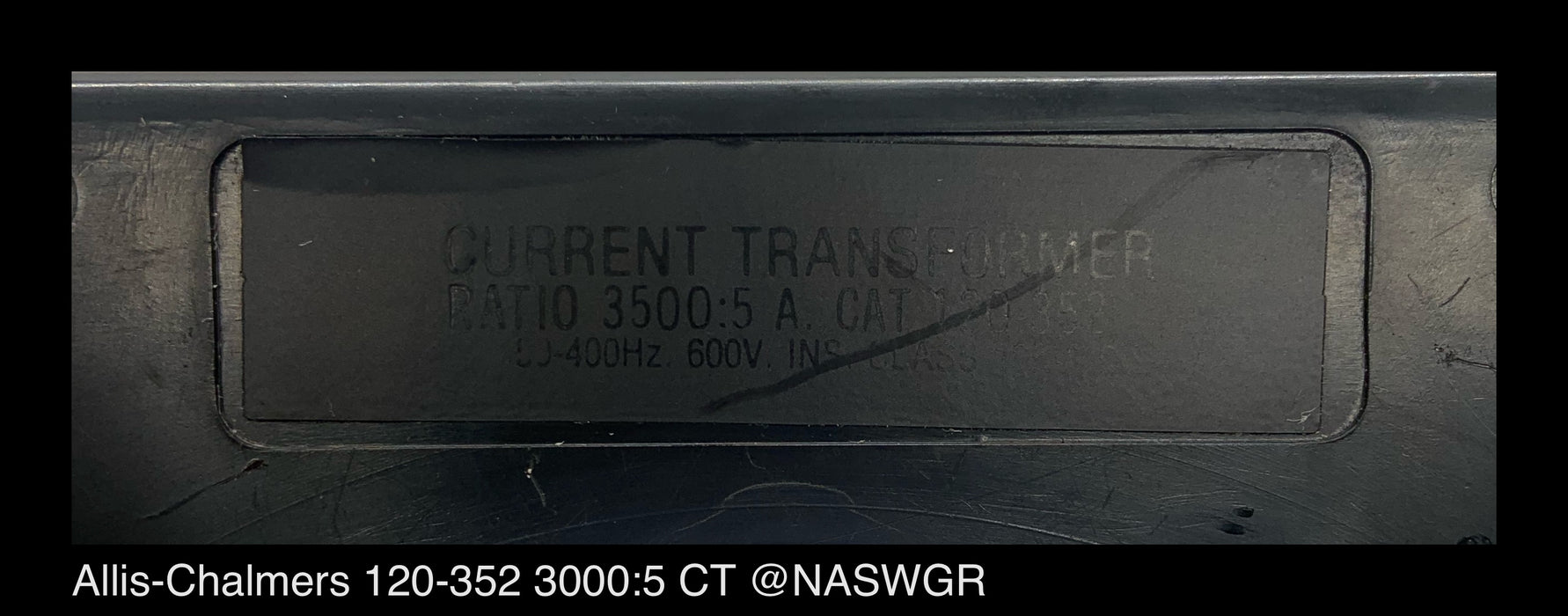 Allis-Chalmers 120-352 Current Transformer ~ 3000:5