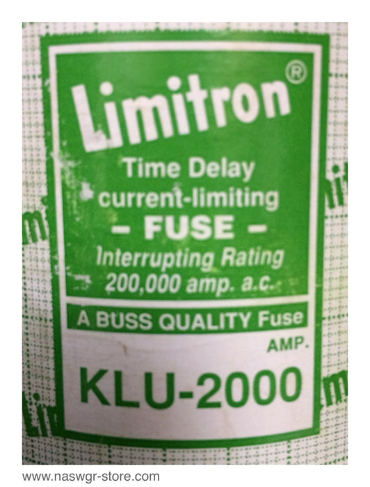 KLU-2000 , KLU2000 , Limitron KLU-2000Time Delay Current Limiting Fuse , 2000 Amp AC , KLU-2000