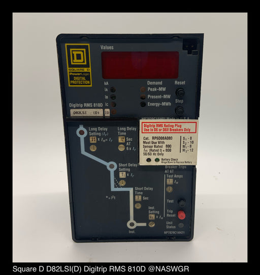 Square D D82LSI (D) Digitrip RMS 810D