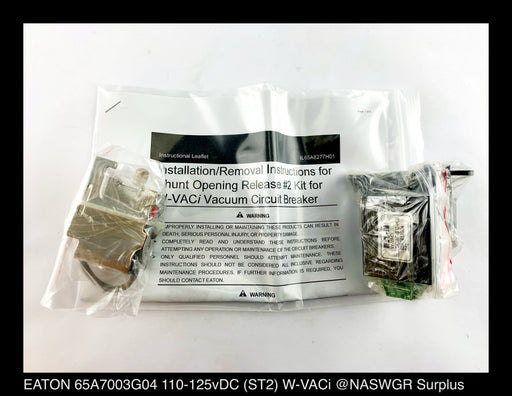 EATON 65A7003G04 Shunt Opening Release #2 (ST2) 110-125vDC Surplus