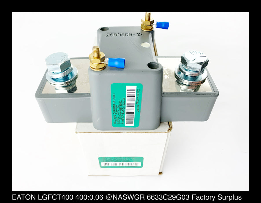 Eaton LGFCT400 Neutral Current Sensor ~ 400:0.06 - Unused Surplus