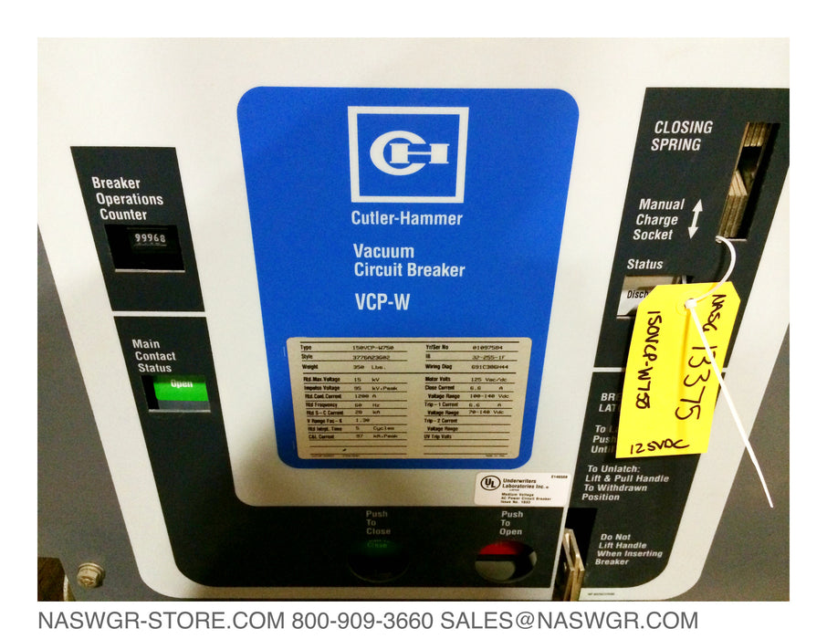 Westinghouse 150VCP-W750 Vacuum Circuit Breaker (E/O,D/O) - 1200 Amp