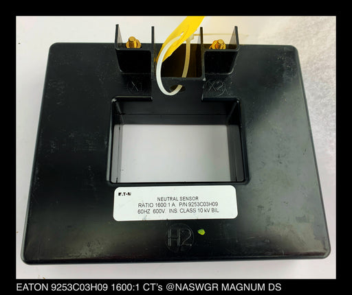 EATON 9253C03H09 Neutral CT 1600:1 Ratio