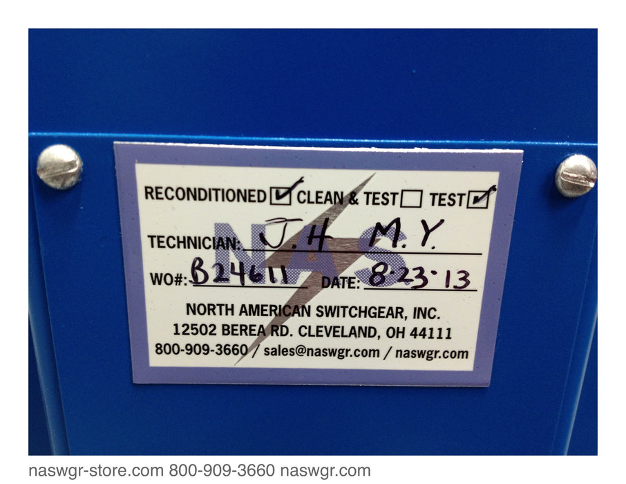 General Electric AK-3A-50S Circuit Breaker (E/O,D/O) - 1600 Amp - Class A Reconditioned