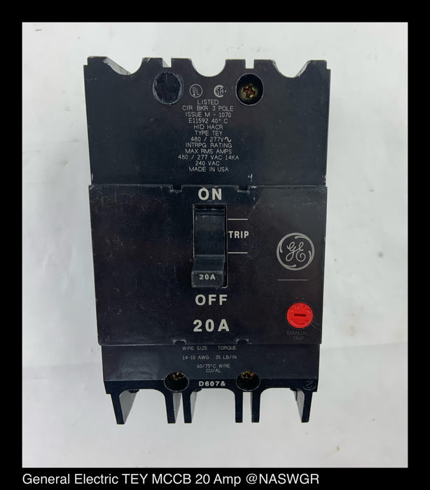 General Electric TEY320 Molded Case Circuit Breaker - 20 Amp