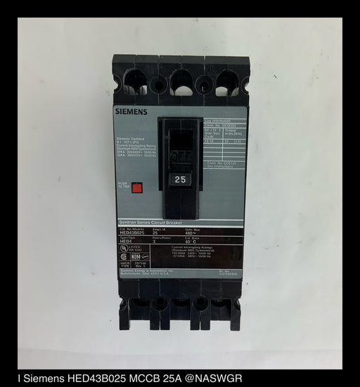 Siemens HED43B025 Molded Case Circuit Breaker ~ 25 Amp