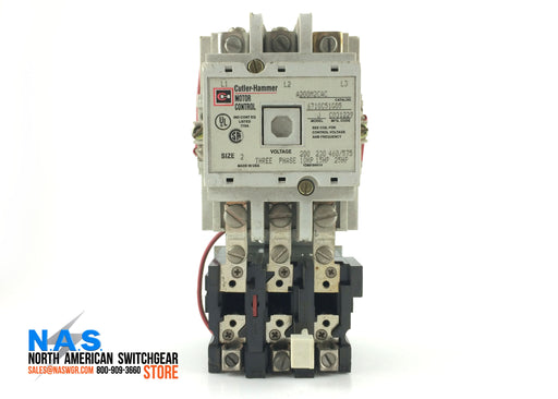 A200M2CAC ~ Motor Control Contactor Model: J Size: 2 with Thermal Overload Relay