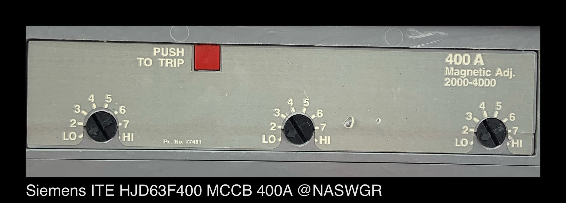Siemens HJD63F400 Molded Case Circuit Breaker - 400 Amp