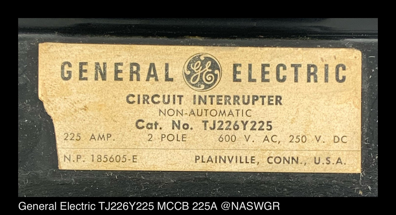 General Electric TJ226Y225 Molded Case Switch - 225 Amp