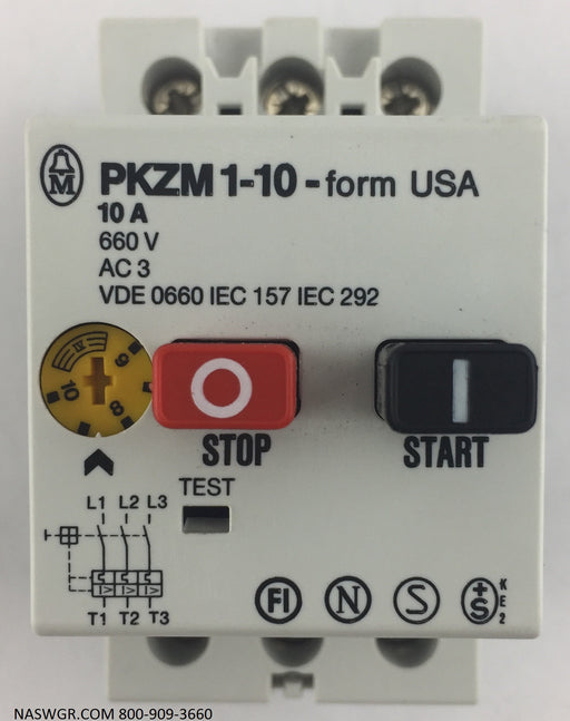 Klockner Moeller PKZM1-10 Motor Protection Circuit Breaker - 10 Amp - Unused