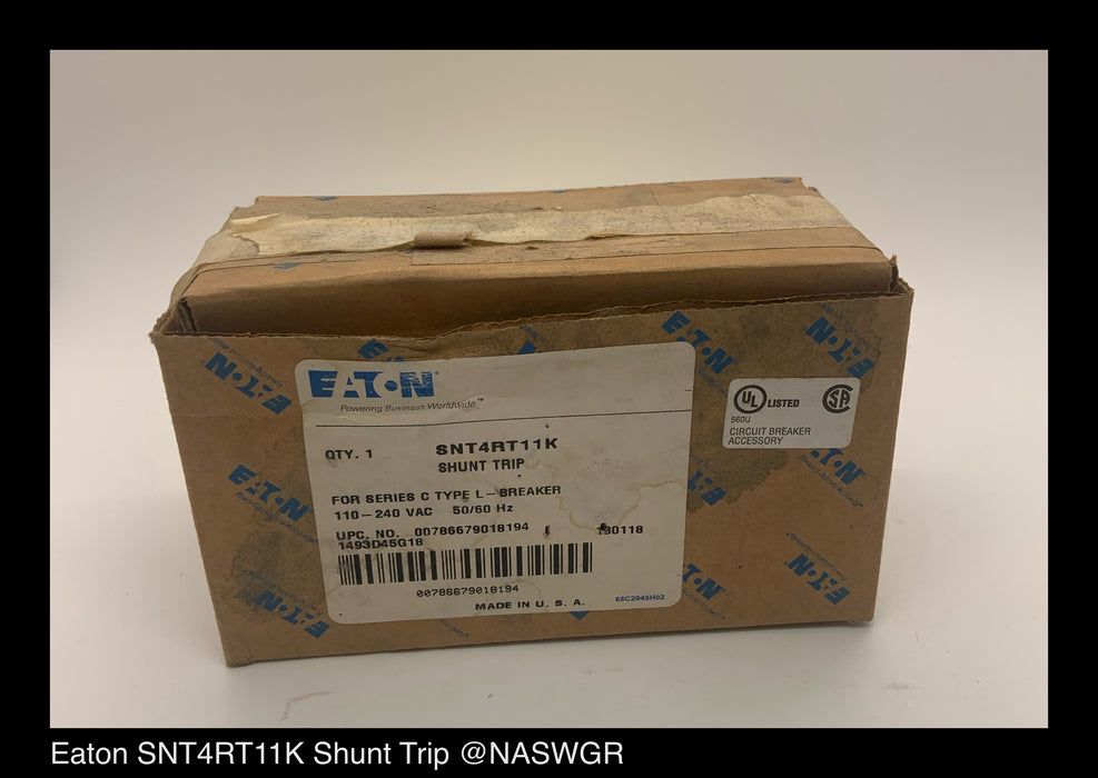 Eaton SNT4RT11K Shunt Trip - 1493D45G18 - Unused Surplus