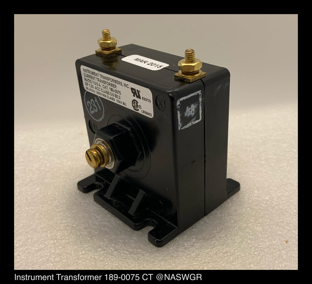 Instrument Transformers 189-0075 Current Transformer ~ Unused Surplus