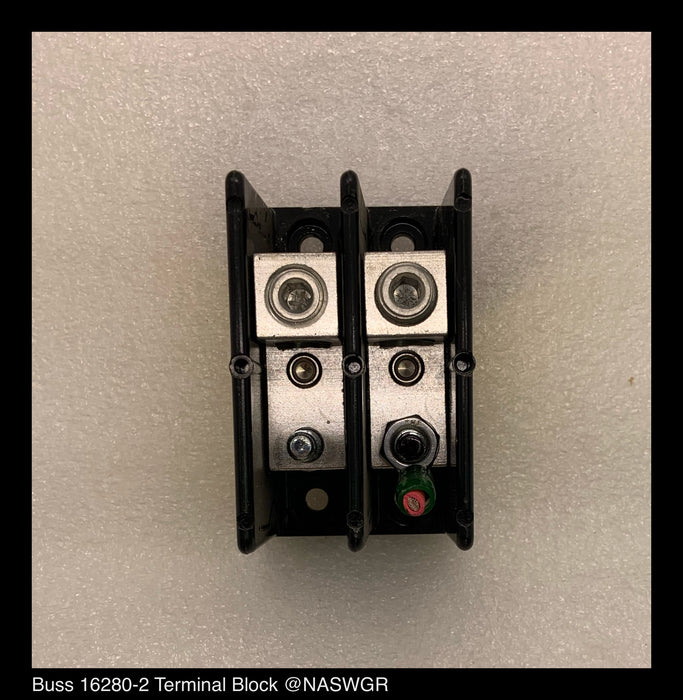 Buss 16280-2 Terminal Block ~ Unused Surplus