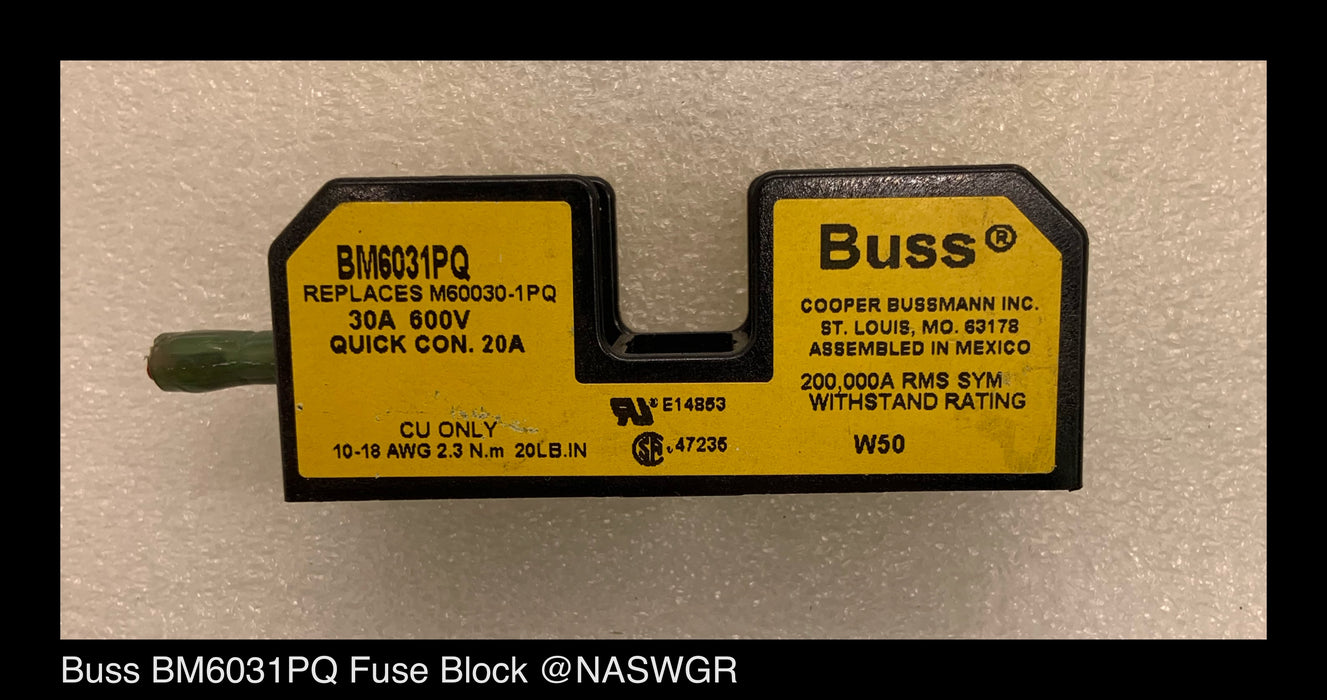 Buss BM6031PQ Fuse Block ~ Unused Surplus