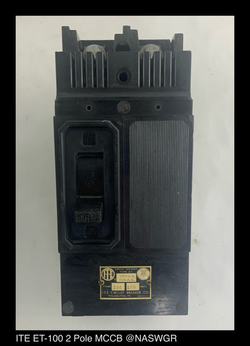 ITE ET100 G-Frame Molded Case Circuit Breaker ~ 100 Amp