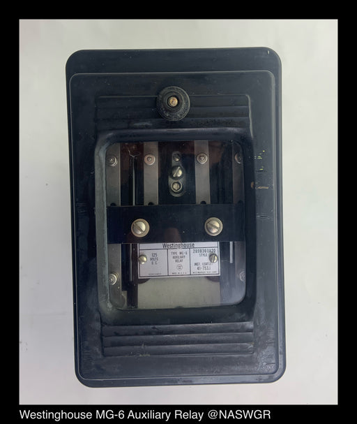 Westinghouse MG-6, 289B360A20 Auxiliary Relay - 125vDC