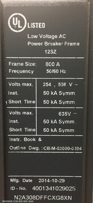 Siemens WL WLN2A308 Circuit Breaker (E/O,D/O) - 300 Amp
