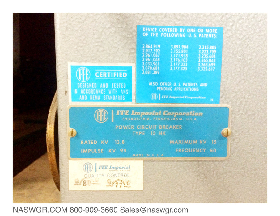 ITE 15HK500 Circuit Breaker (E/O,D/O) - 1200 Amp