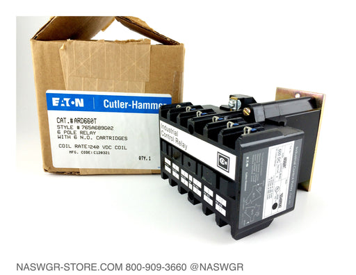 ARD660T ~ 765A689G02 ~ EATON ARD660T ~ Cutler-Hammer 6 Pole Contactor Type AR