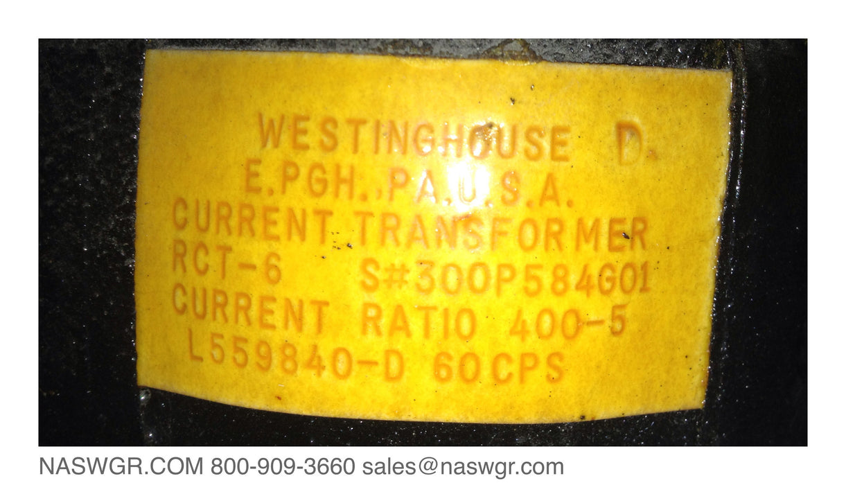 RCT-6 , 300P584G01 , Westinghouse RCT-6 400:5 Current Transformers ~ RCT-6 400:5 CT