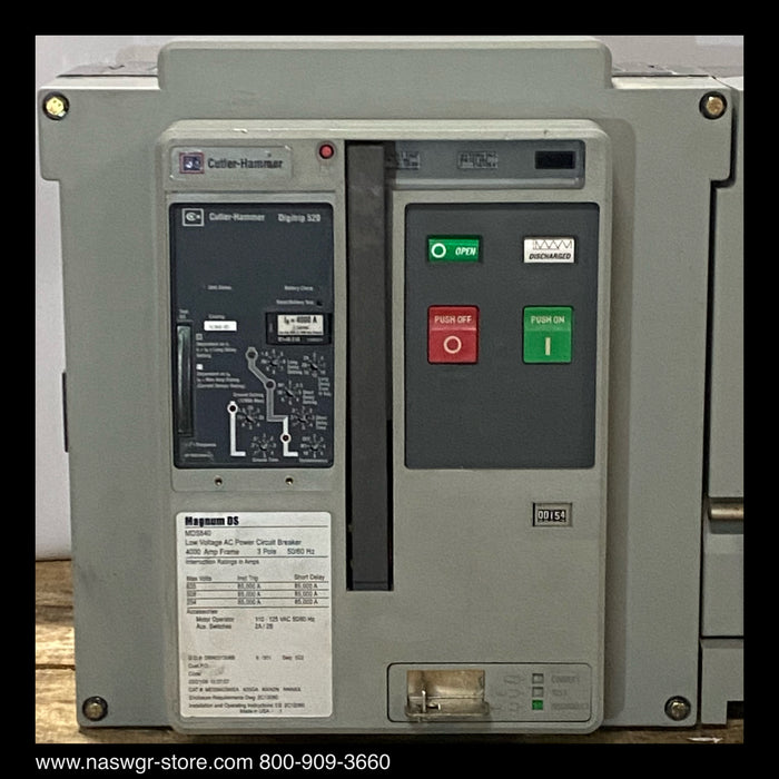 Eaton Magnum DS MDS840 Circuit Breaker (E/O,D/O) - 4000 Amp